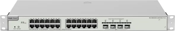 Ruijie Networks Switch Reyee Ruijie Reyee RG-NBS5200-24GT4XS-P-V2 Switch Zarządzalny, 28 portów, 24xGE, 24xPoE, 370W, 4xSFP+, Rack, L2+, Cloud
