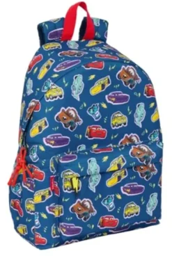 Safta CARS RACING plecak na laptopa 14,1", idealny dla młodzieży w różnym wieku, wygodny i wszechstronny, jakość i wytrzymałość, 31 x 13 x 43 cm, Granatowy, M, Casual