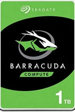 Seagate Barracuda wewnętrzny dysk twardy 1 TB HDD, 5400 obr./min, 128 MB pamięci podręcznej, SATA 6 Gb/s, srebrny, FFP, nr modelu: ST1000LMZ48