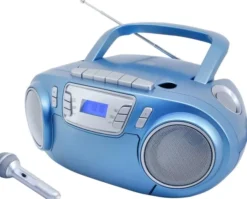 Soundmaster SCD5800BL przenośny system stereo Analogowy 3 W FM, PLL Niebieski Odtwarzacz mp3