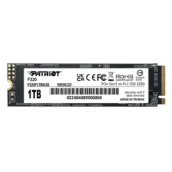 SSD Patriot Viper P320 M.2 PCI-Ex4 NVMe 1TB 3GB/s