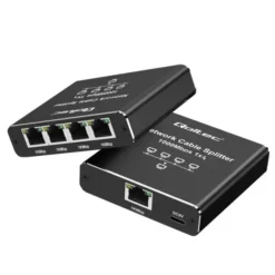 Switch niezarządzalny Qoltec mini rozdzielacz splitter 1x4 port RJ45 52293