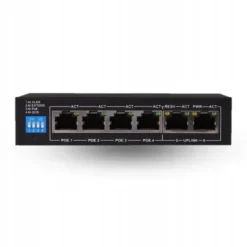 Switch 4* RJ45 z POE+2*UpLink Extend 250m 100Mb/s