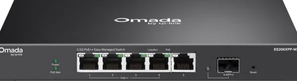 Switch TP-Link TP-Link OMADA switch ES206XPP-M2 5x2,5GbE,1xSFP+,4xPoE++,120W, fanless