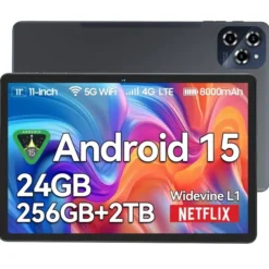 TABWEE W90 8GB/256GB 11" 8000mAh 4G LTE Unisco T615 Android15 Szary-Idealny prezent