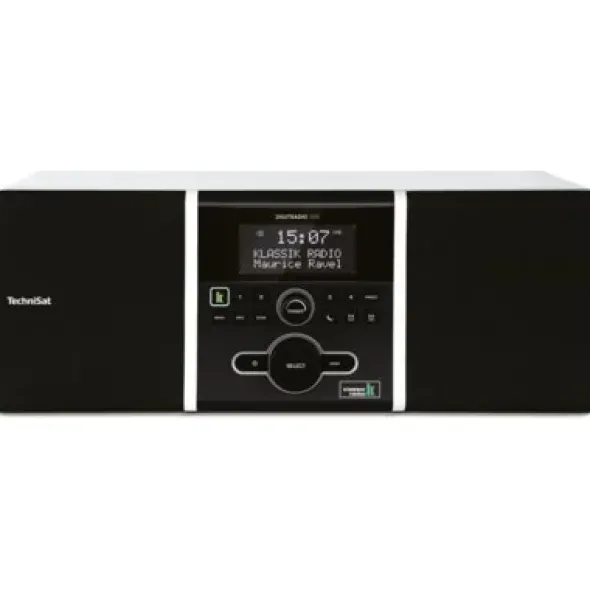 TechniSat DigitRadio 305 Klassik Edition (DAB + cyfrowy, radio FM, drewniana obudowa Bass Reflex, 2 X 5 Watt, Favorit pamięci, AUX-IN, budzik, Sleep Timer) biały