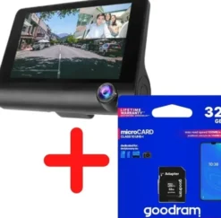 Techonic ZESTAW: WIDEOREJESTRATOR JAZDY 3W1 + KARTA PAMIĘCI 32GB