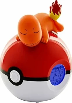 Teknofun teknofun 811368 Pokemon  charmander Digital Alarm Clock Radio  lamp & Functions, pomarańczowy