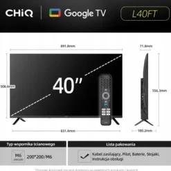 Telewizor CHiQ L40FT TV 40", FHD, smart, Google TV