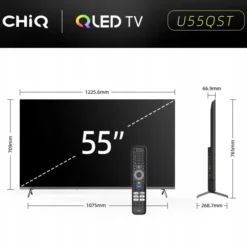 Telewizor CHiQ U55QST TV 55, UHD, QLED, Google TV, DLG 120 Hz, Dolby Audio