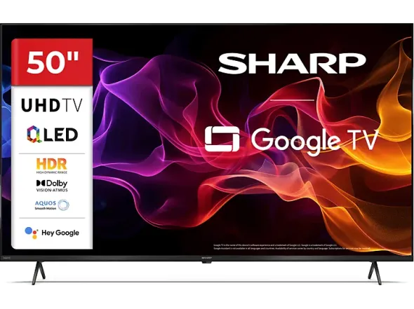 Telewizor Sharp QLED 50HP5465E 50" 4K Google TV Dolby Vision Czarny