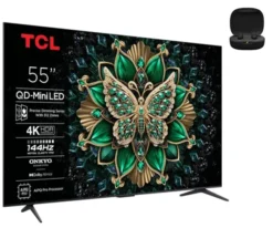 Telewizor TCL 55Q6C MiniLED 144Hz QLED Google TV + Vibe Flex 2 Czarne