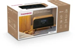 Thomson Głośnik drewniany bezprzewodowy COSY Bluetooth Radio FM Alarm LCD 30W