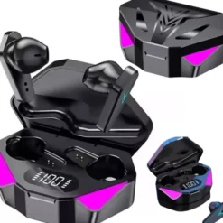 TWS B9 bezprzewodowe słuchawki bluetooth V5.0 douszne 8D radio hifi sportowe słuchawki gamingowe LED
