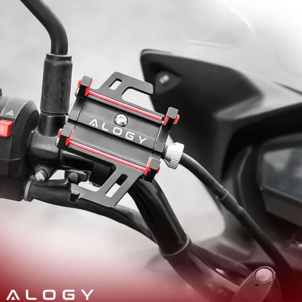 Uchwyt rowerowy na kierownicę Alogy Bike Phone Holder do telefonu 55-95mm na rower motor hulajnogę Czarny