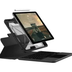 Urban Armor Gear Rugged Bluetooth Keyboard Etui z Klawiaturą z Trackpad do iPad 10.2" (2021 | 2020 | 2019) (Black/Ash) 124001114031