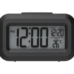 WG Budzik DigiTherm z wewnętrznym termometrem Czarny
