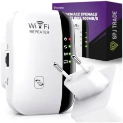 Wzmacniacz sygnału Wi-FI Repeater Access Point MOCNY 10 osób BIAŁY 300Mb/s