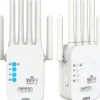 Wzmacniacz Sygnału Wi-fi Repeater Duża Moc 300mb/s - 6 X Antena Koanni
