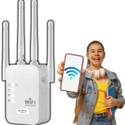 Wzmacniacz Sygnału Wifi Repeater 1200mbps 4 Anteny 5Ghz 2 4Ghz Extender Ap