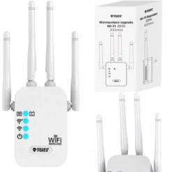 Wzmacniacz sygnału Wi-Fi repeater 300Mb/s 2.4G duży zasięg 4 anteny MOCNY Z01A