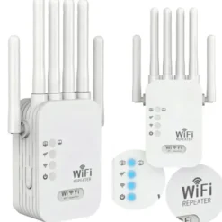 Wzmacniacz Sygnału Wi-fi Repeater Wan Lan Wps 6 Anten 300mb/s 100m 2.4ghz