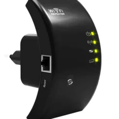 Wzmaczniacz Sygnału Wifi Repeater 300 Mbps Wygięty W02 Czarny