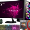 ZESTAW KOMPUTER GAMINGOWY 27"RYZEN 5|VEGA 11|16GB|1TB| WI-FI|WIN 11