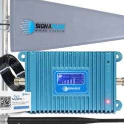Zestaw Wzmacniacz Zasięgu Sygnału Telefonu Internetu Komórkowego GSM Blue LCD GSM980 + Antena T2 23dBi 10m + Bat